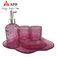 5 pieces for modern bathroom vanity set glass and bath accessory set